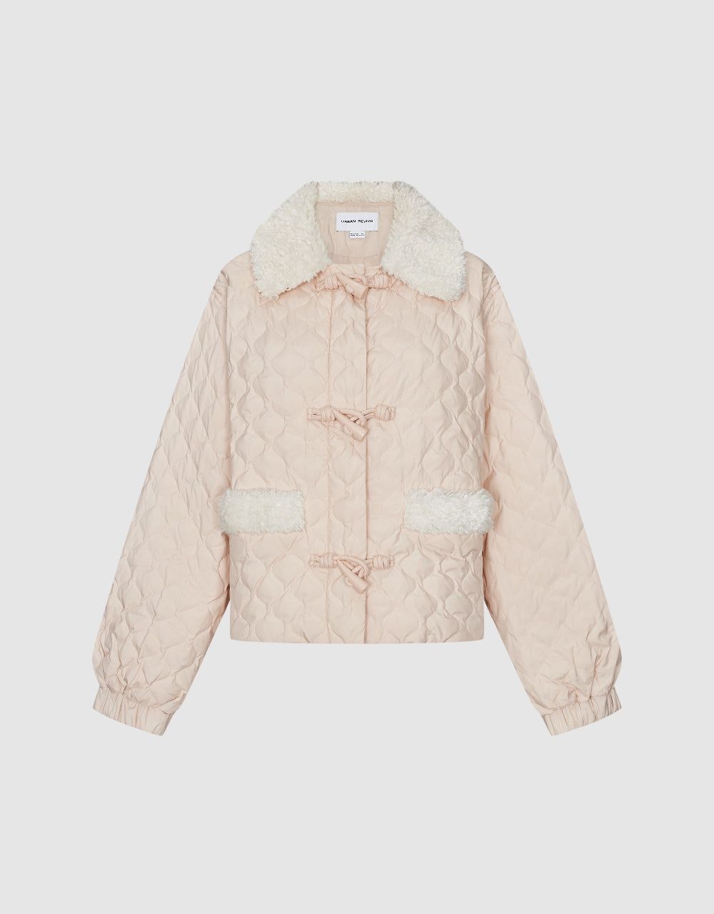 Embossed Down Jacket With Furry Collar sold by Urban Revivo product image thumbnail 2