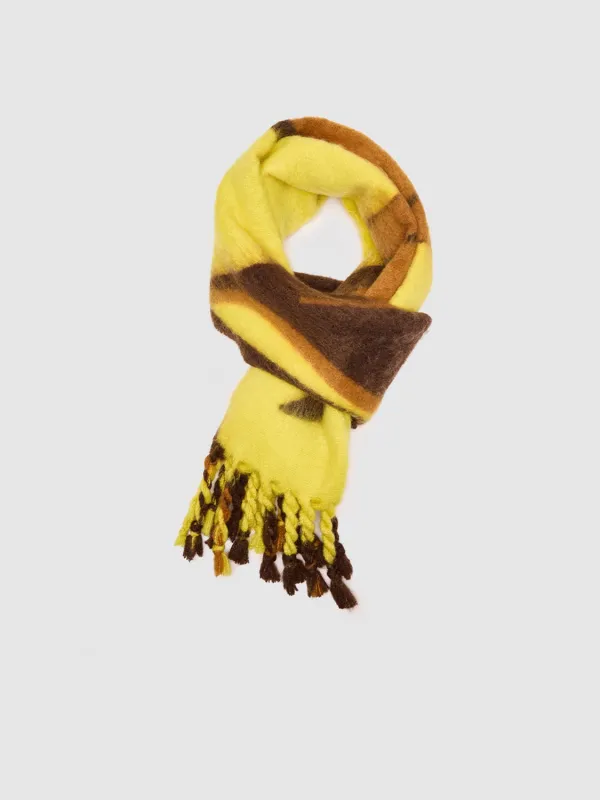 Intarsia Fringed Scarf sold by Urban Revivo