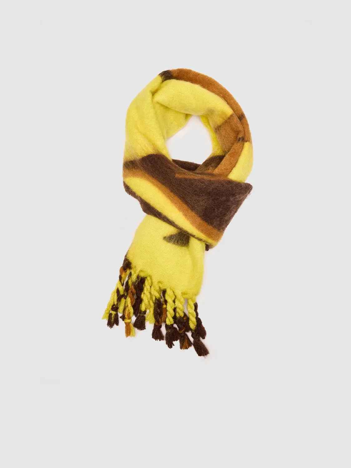 Intarsia Fringed Scarf sold by Urban Revivo