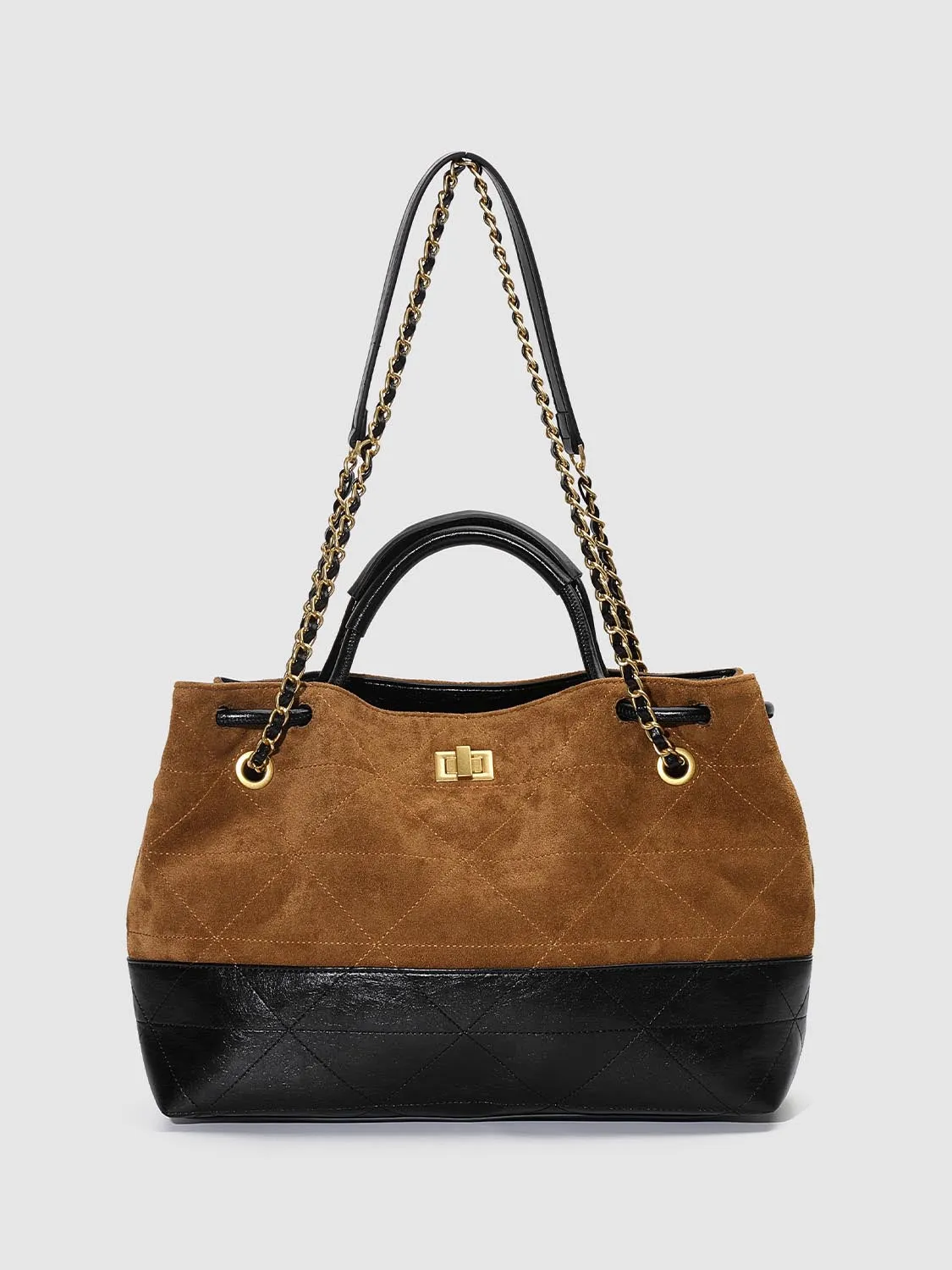 Contrast Handle Shoulder Bags - Miss Anti sold by Urban Revivo