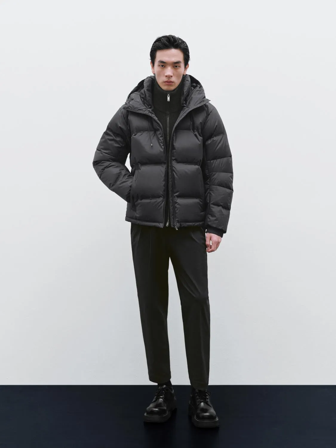 Hooded High Neck Down Jackets sold by Urban Revivo product image thumbnail 4