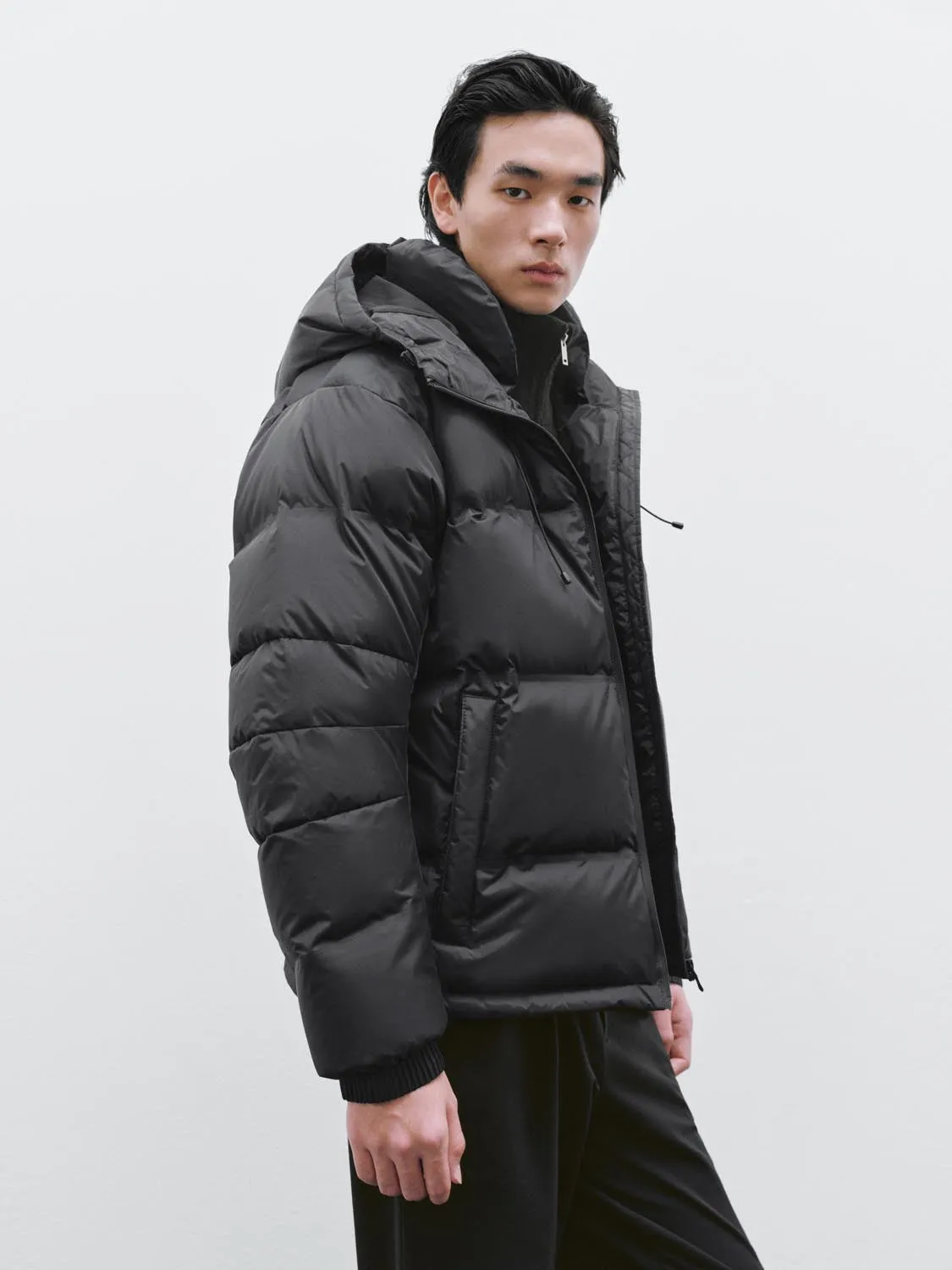 Hooded High Neck Down Jackets sold by Urban Revivo product image thumbnail 2
