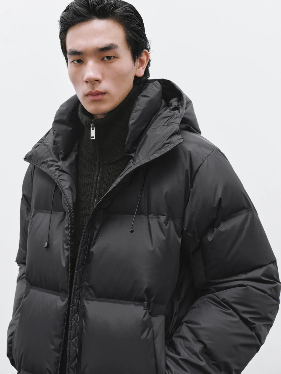 Hooded High Neck Down Jackets sold by Urban Revivo product image thumbnail 3