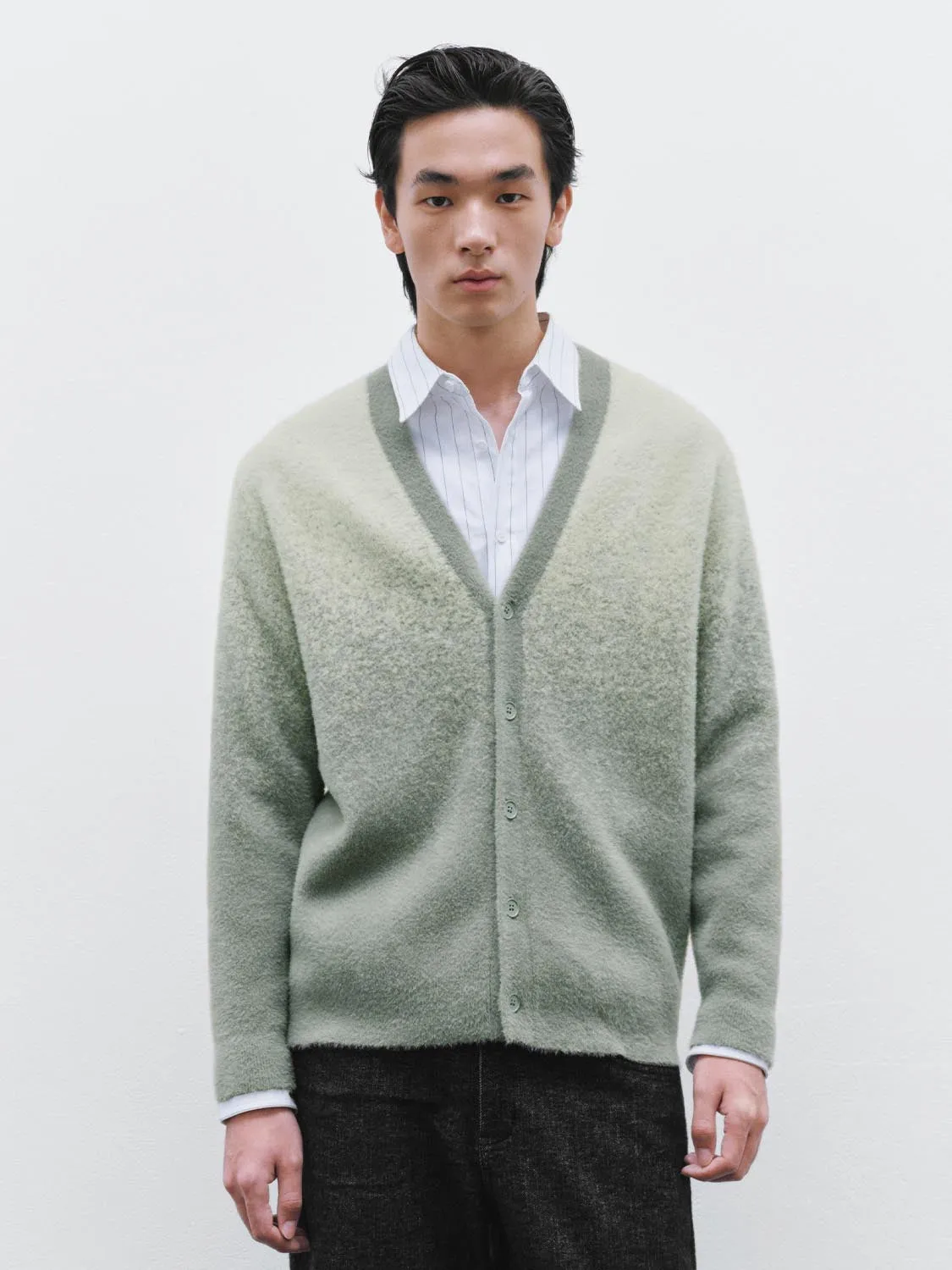 V-Neck Gradient Knitted Cardigans sold by Urban Revivo