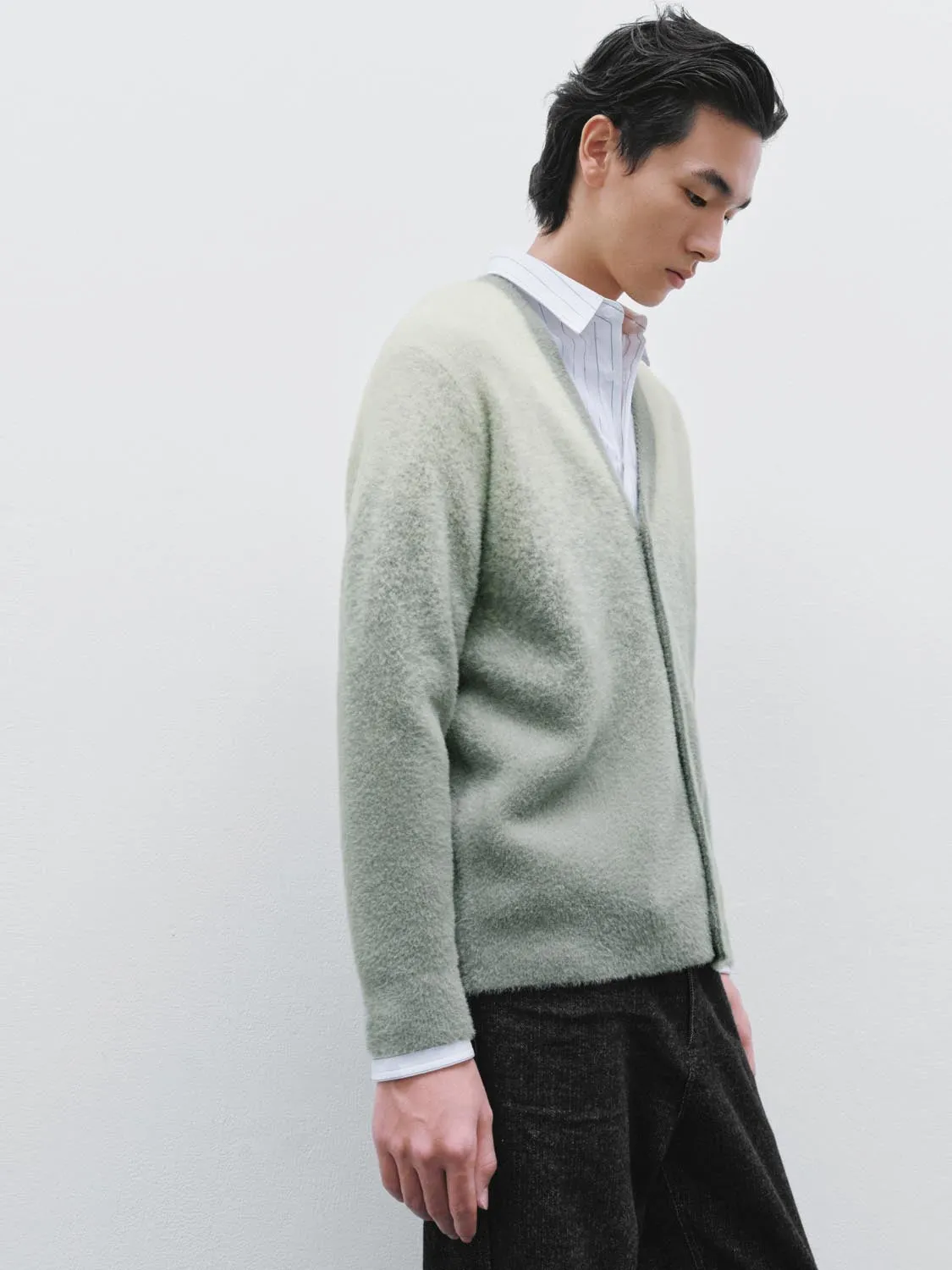 V-Neck Gradient Knitted Cardigans sold by Urban Revivo product image thumbnail 2