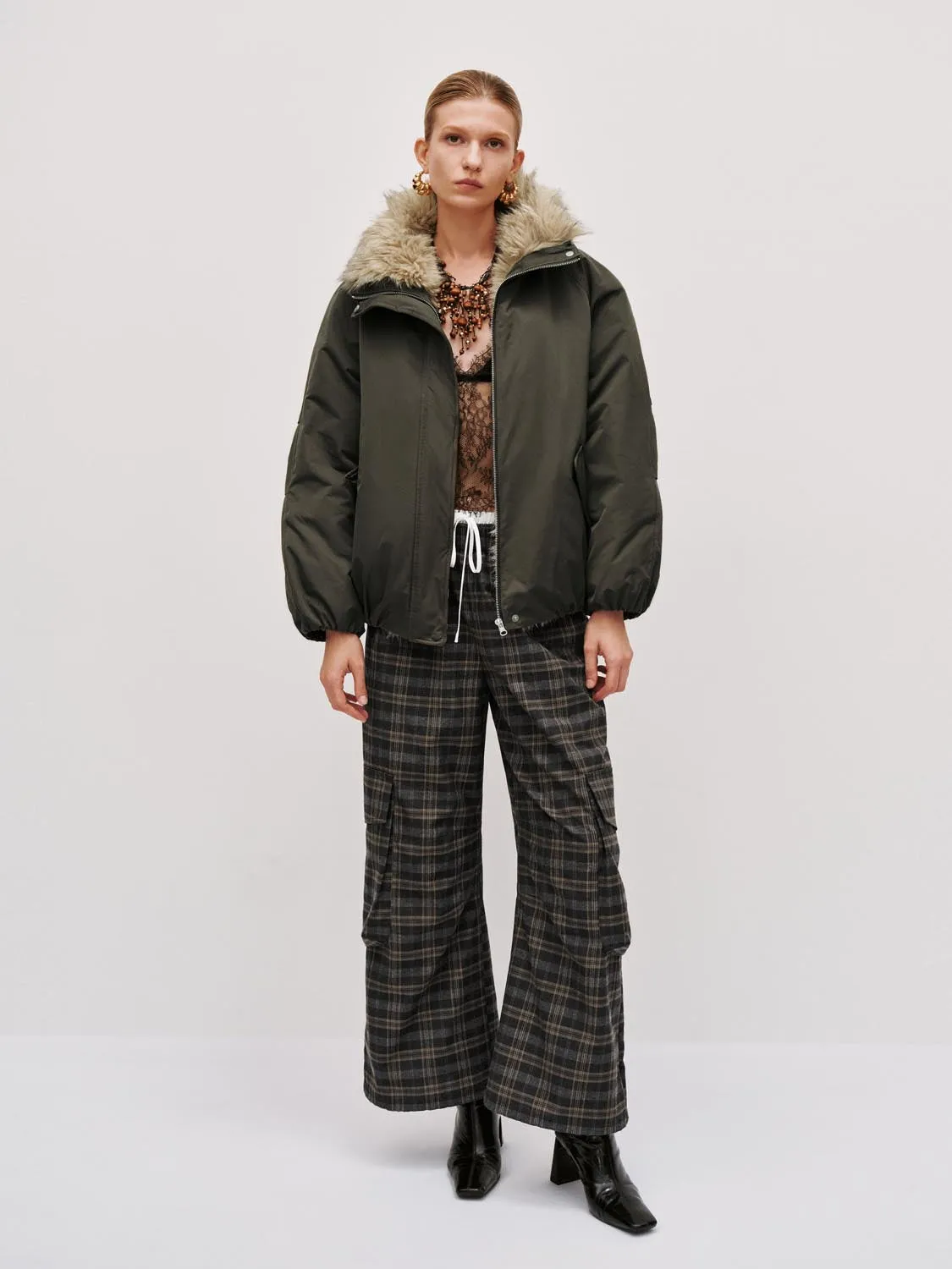 High Neck Bomber Down Jackets sold by Urban Revivo product image thumbnail 4