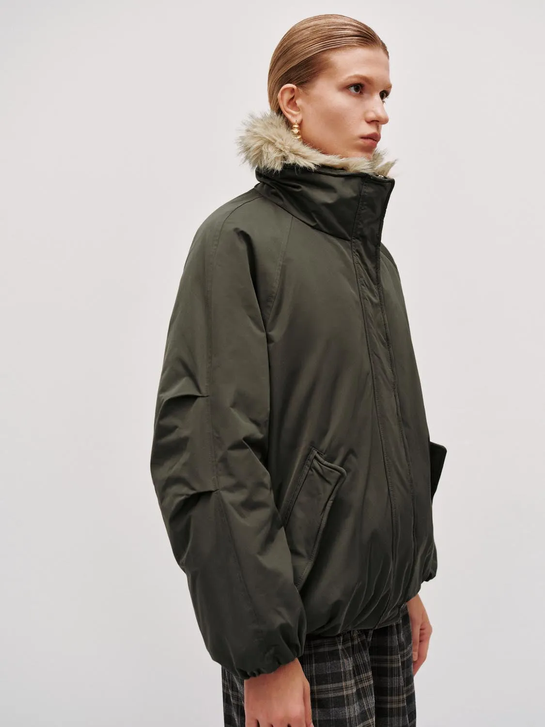 High Neck Bomber Down Jackets sold by Urban Revivo product image thumbnail 2