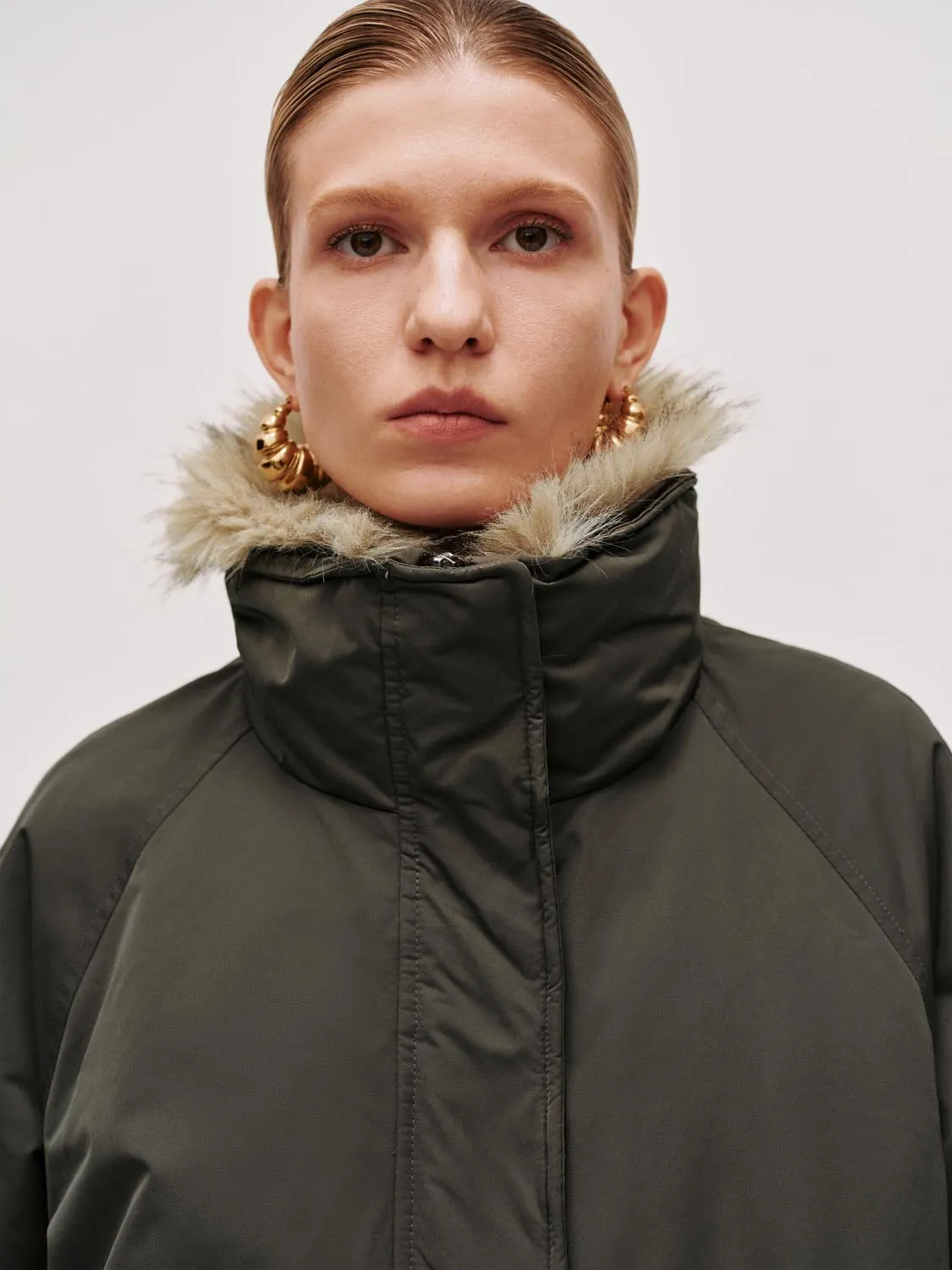 High Neck Bomber Down Jackets sold by Urban Revivo product image thumbnail 3