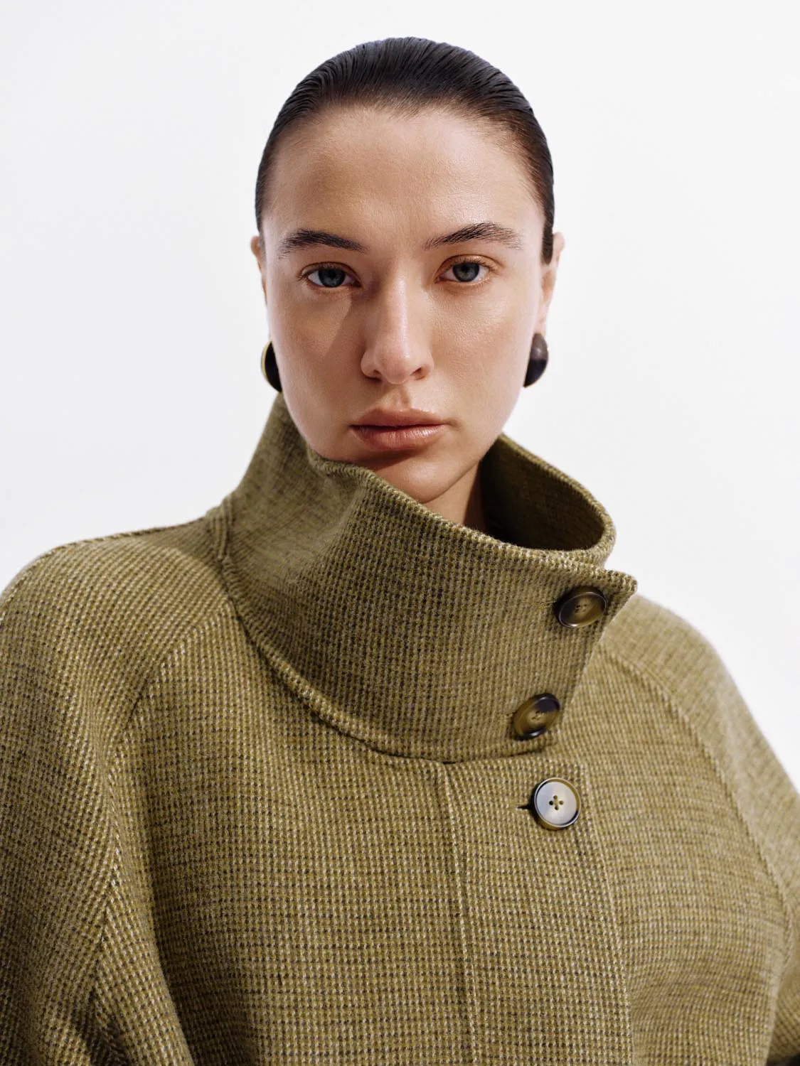 Wool Blend High Neck Belted Short Coats sold by Urban Revivo product image thumbnail 3