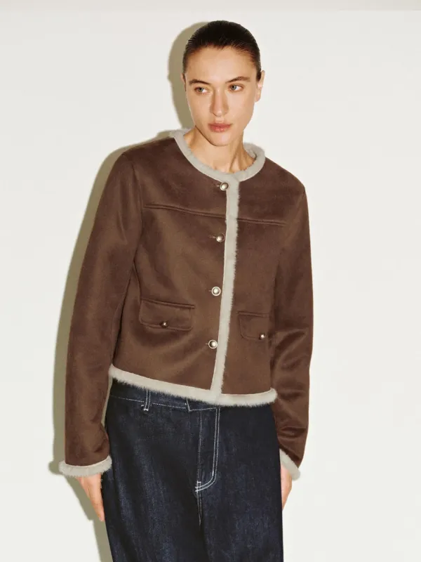 Flap Pocket Fluffy Hem Tailored Jackets sold by Urban Revivo