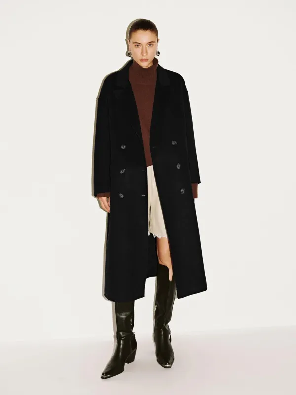 Wool Blend Double Breasted Flap Pocket Coats sold by Urban Revivo