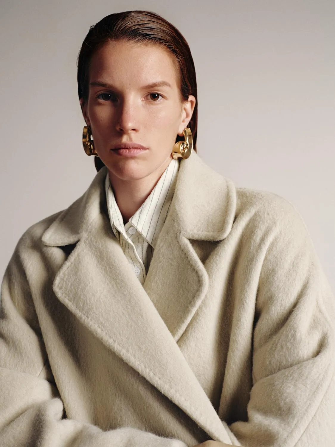 Wool Blend Belted Large Lapel Coats sold by Urban Revivo product image thumbnail 3