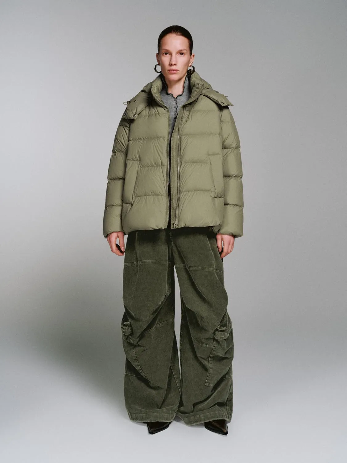 Hooded High Neck Down Jackets sold by Urban Revivo product image thumbnail 4