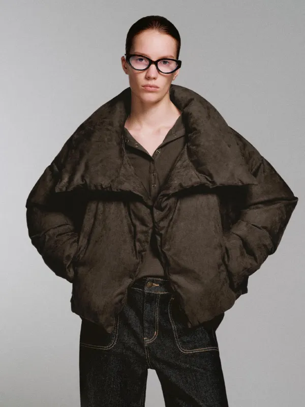 High Neck Wrap Front Down Jackets sold by Urban Revivo