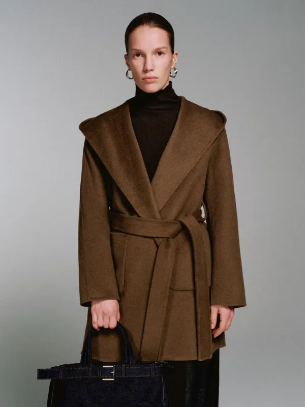 Wool Blend Large Lapel Belted Coats sold by Urban Revivo