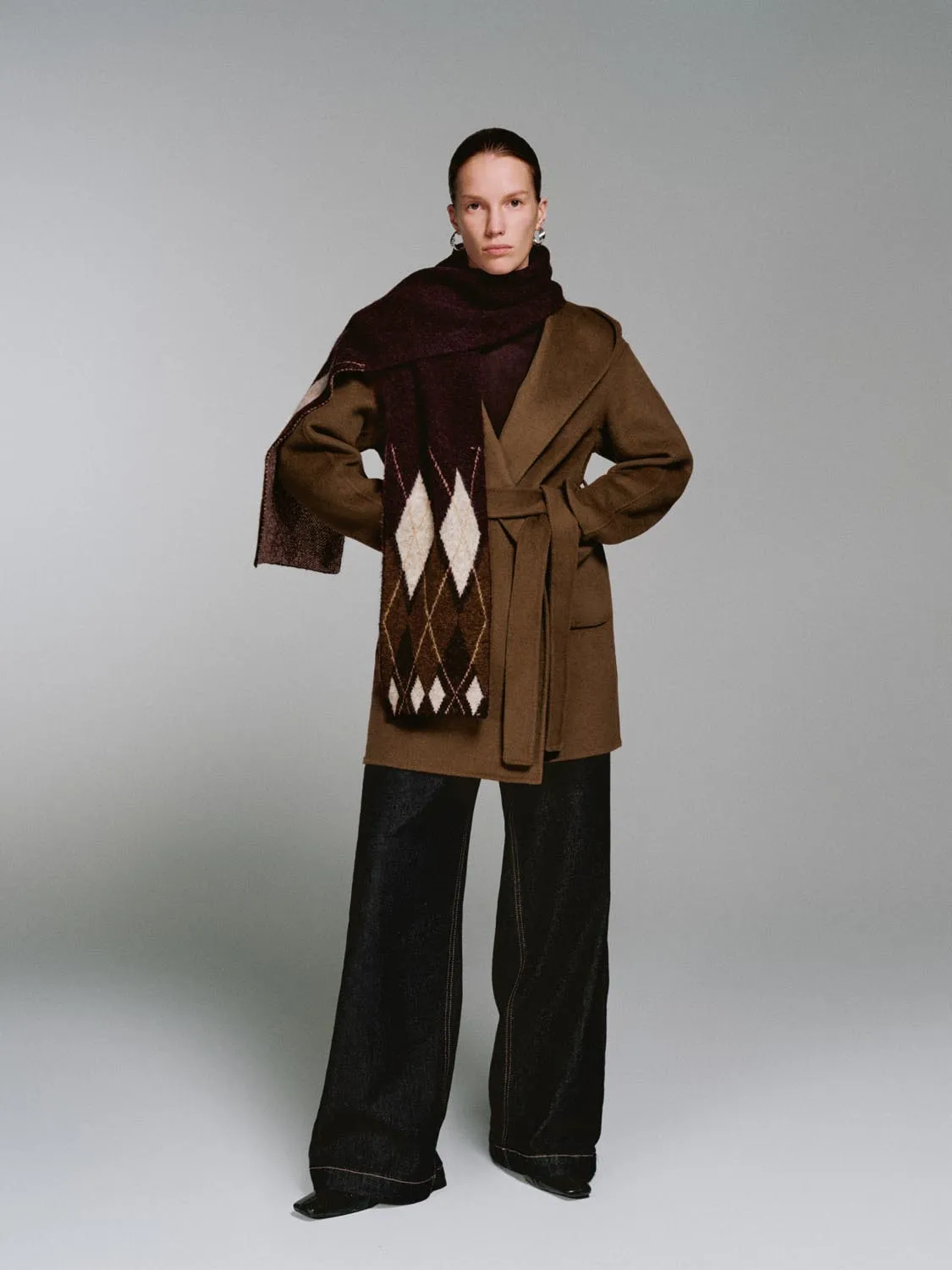 Wool Blend Large Lapel Belted Coats sold by Urban Revivo product image thumbnail 4