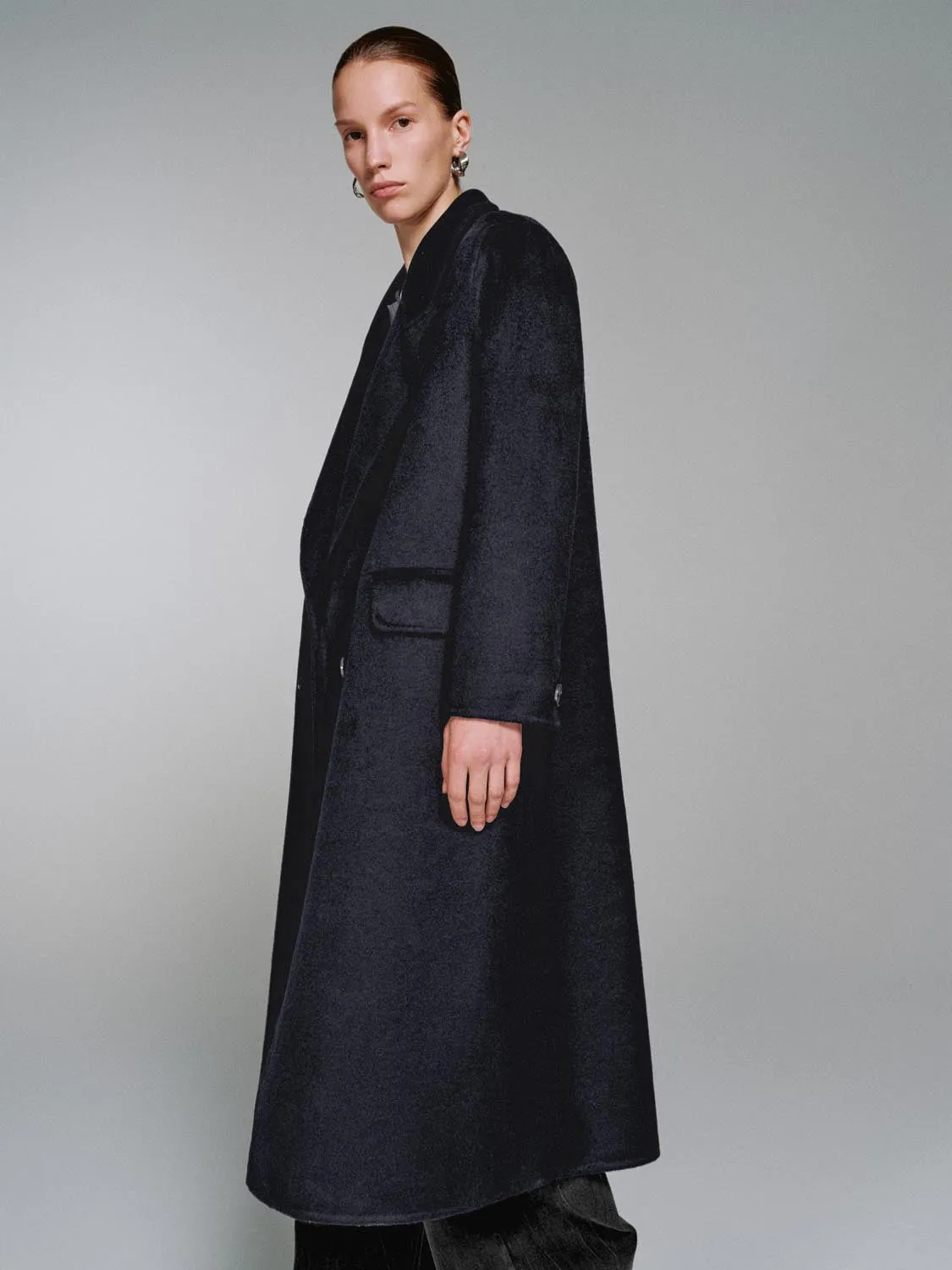 Wool Blend Double Breasted Trench Coats sold by Urban Revivo product image thumbnail 2