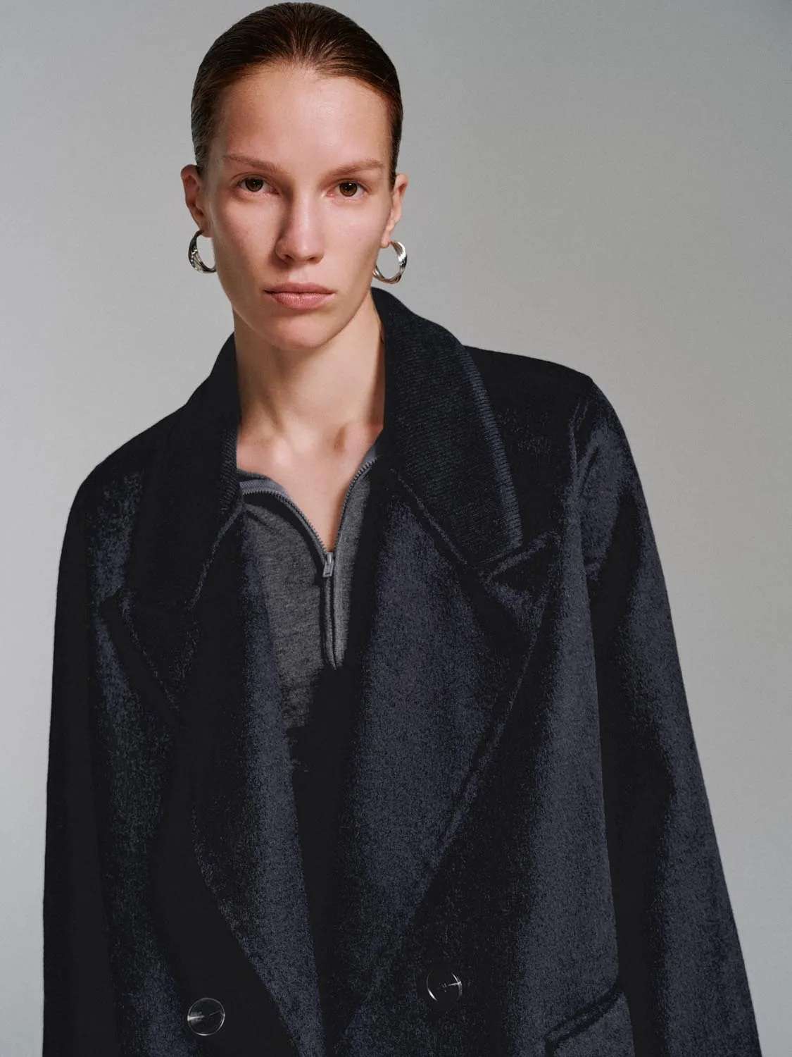 Wool Blend Double Breasted Trench Coats sold by Urban Revivo product image thumbnail 3