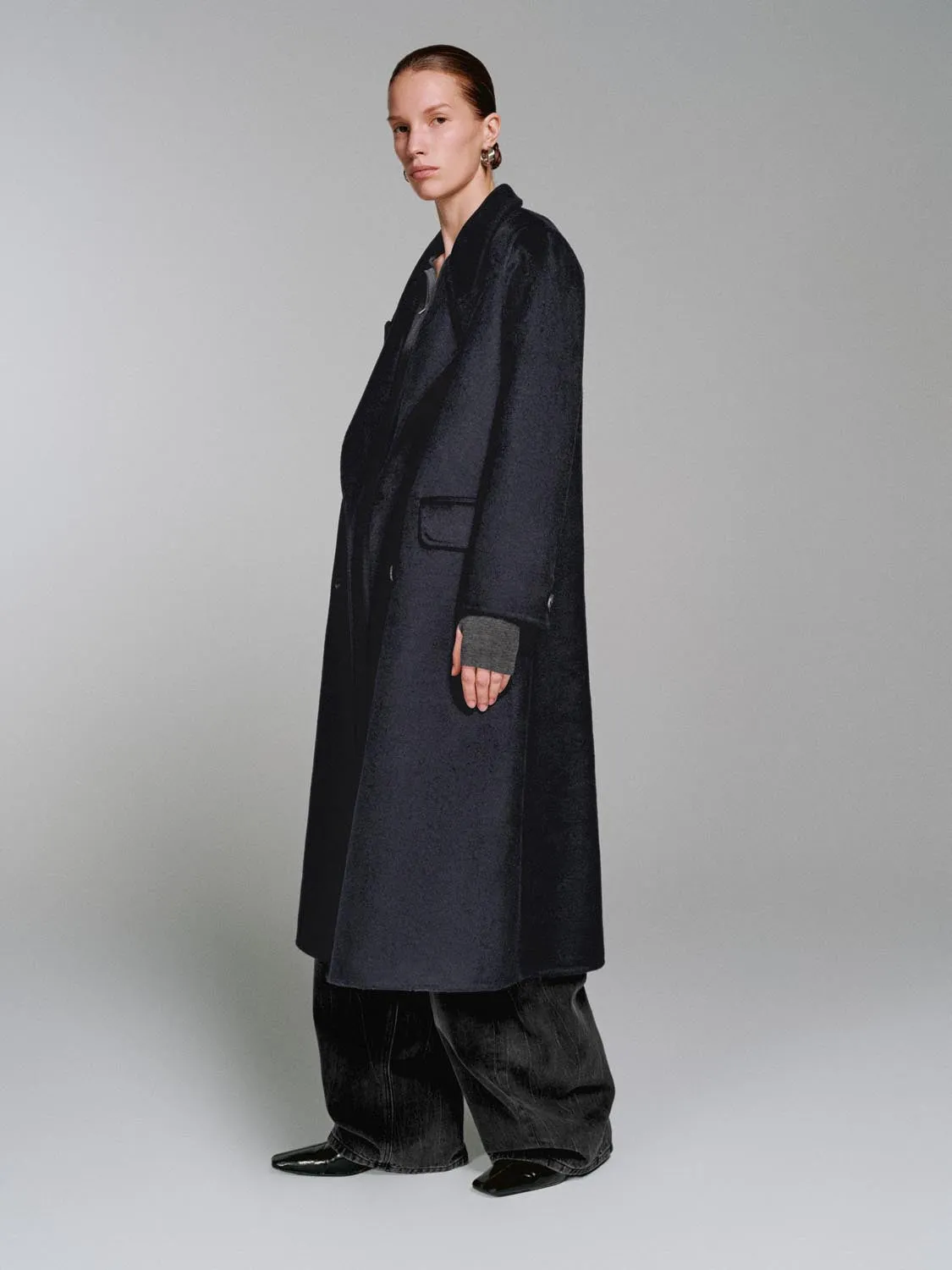 Wool Blend Double Breasted Trench Coats sold by Urban Revivo product image thumbnail 4