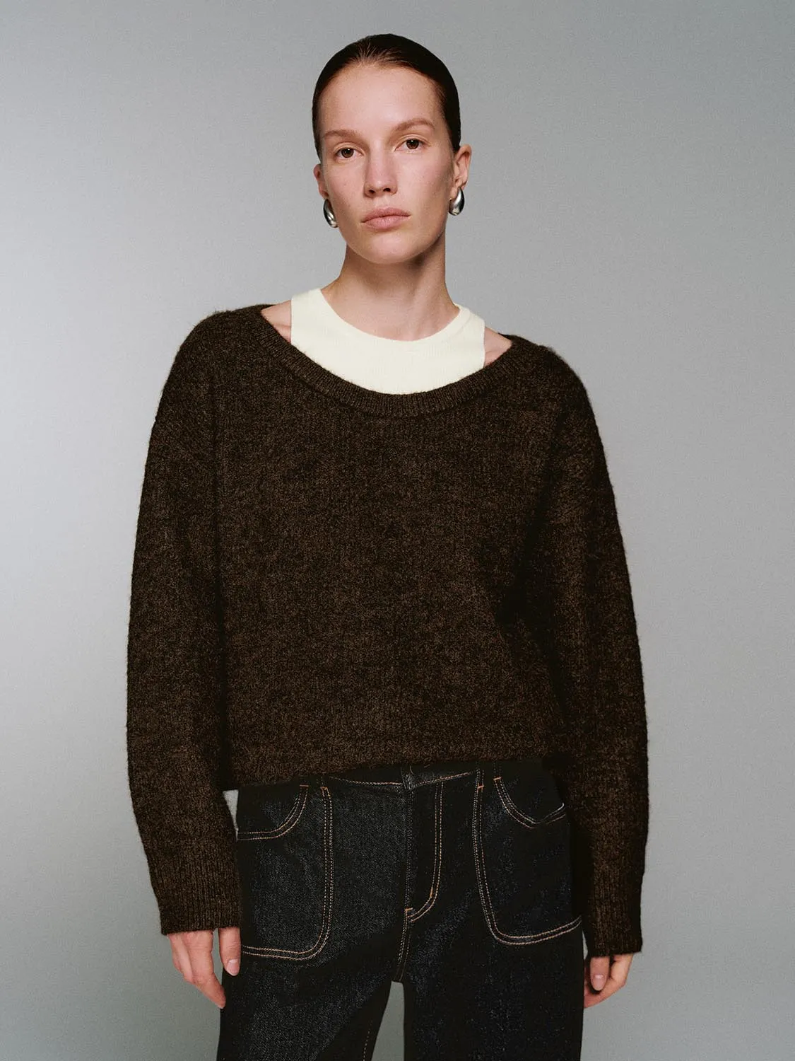 2 In 1 Long Sleeve Knitted T-Shirts sold by Urban Revivo