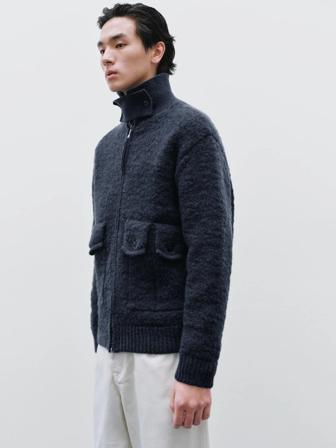 Flap Pockets High Neck Knitted Cardigans sold by Urban Revivo product image thumbnail 2