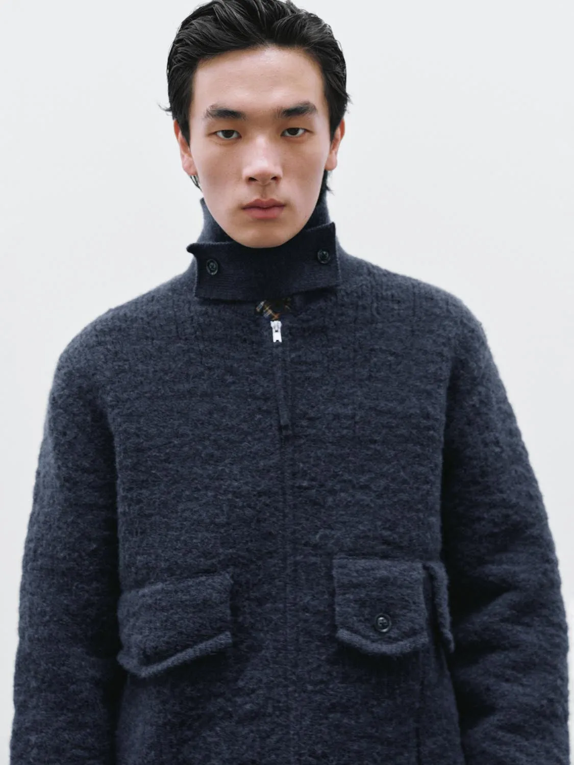 Flap Pockets High Neck Knitted Cardigans sold by Urban Revivo product image thumbnail 3