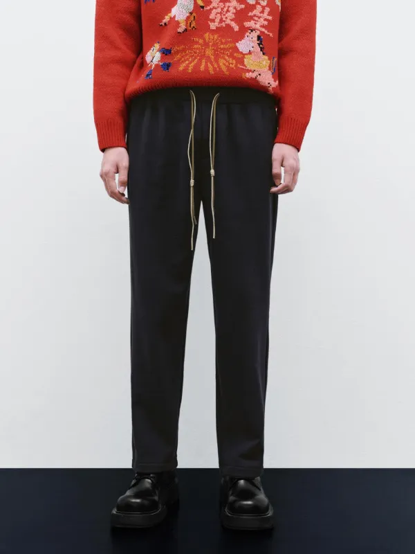 Drawstring Pull On Straight Pants sold by Urban Revivo