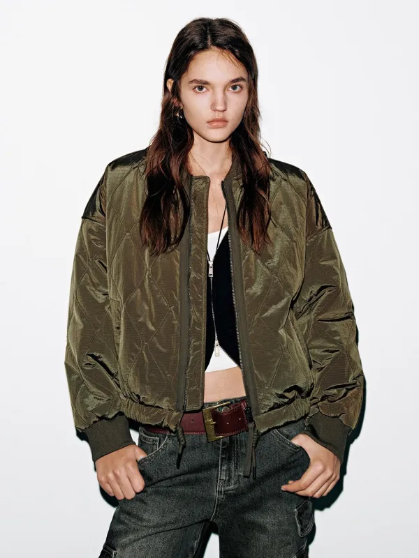 Zip Up Quilted Padded Bomber Jackets sold by Urban Revivo