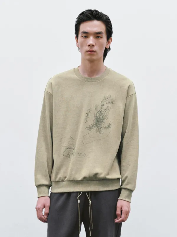 Crew Neck Printed Sweatshirts sold by Urban Revivo