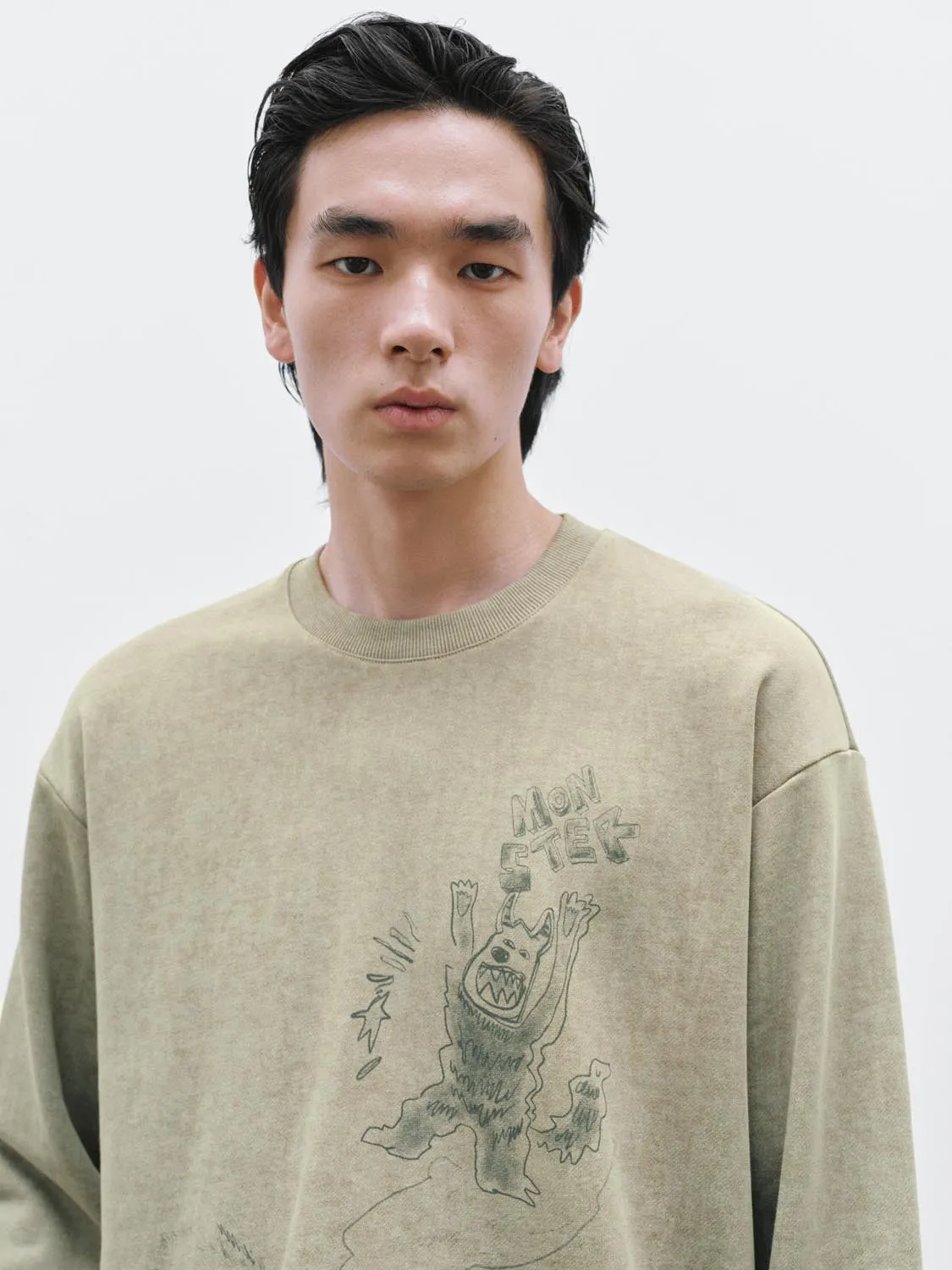 Crew Neck Printed Sweatshirts sold by Urban Revivo product image thumbnail 3