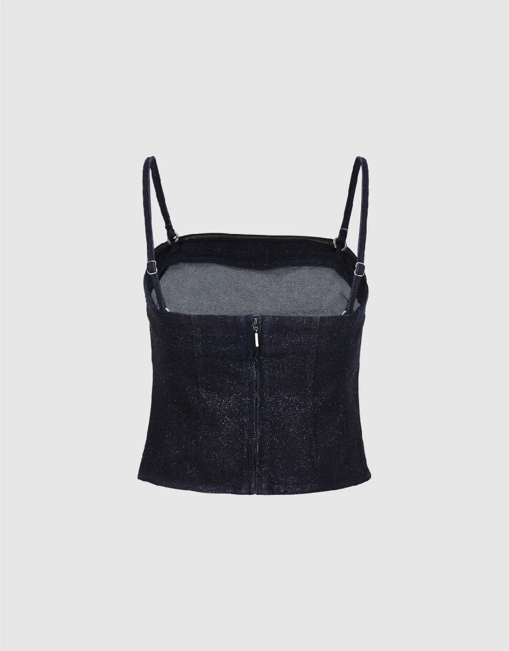 Off-Shoulder Denim Cami Top sold by Urban Revivo product image thumbnail 5