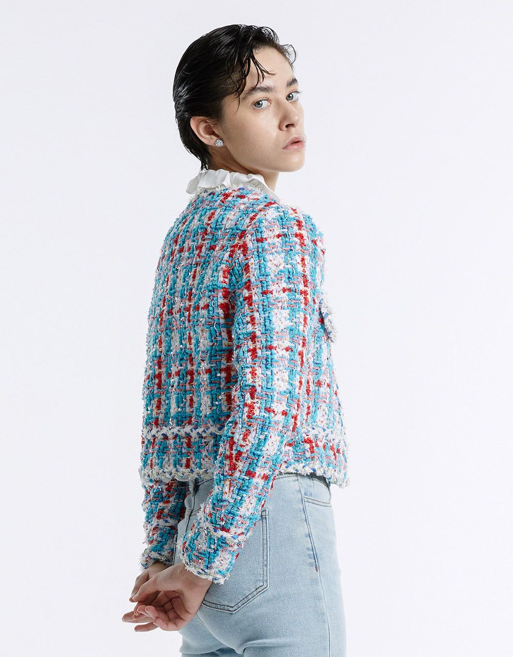 Tweed Cropped Jacket sold by Urban Revivo product image thumbnail 4
