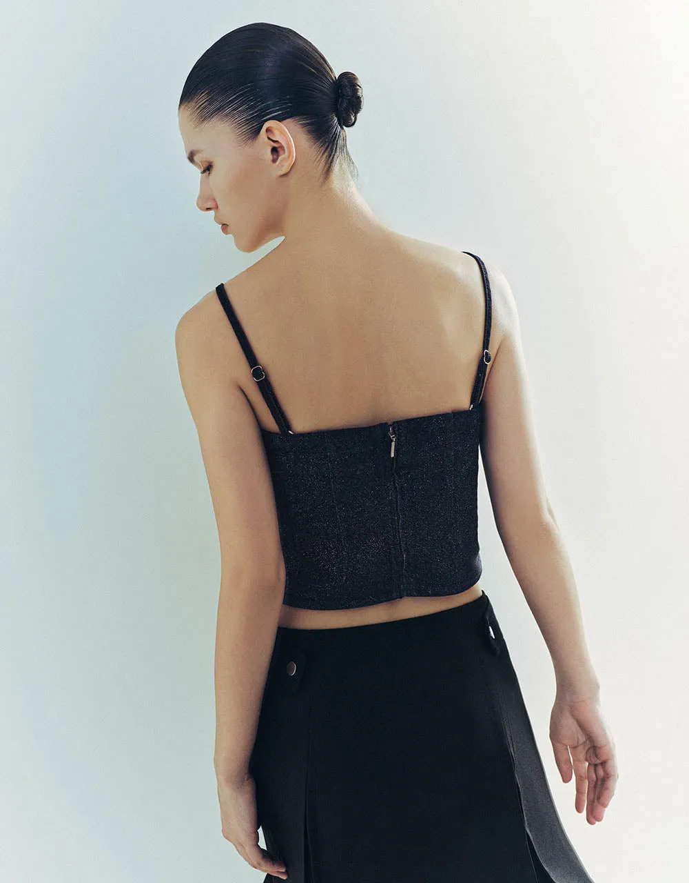 Off-Shoulder Denim Cami Top sold by Urban Revivo product image thumbnail 3