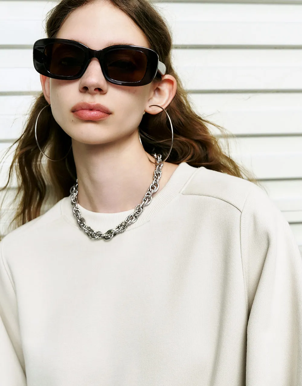 Crew Neck Loose Sweatshirt sold by Urban Revivo product image thumbnail 5