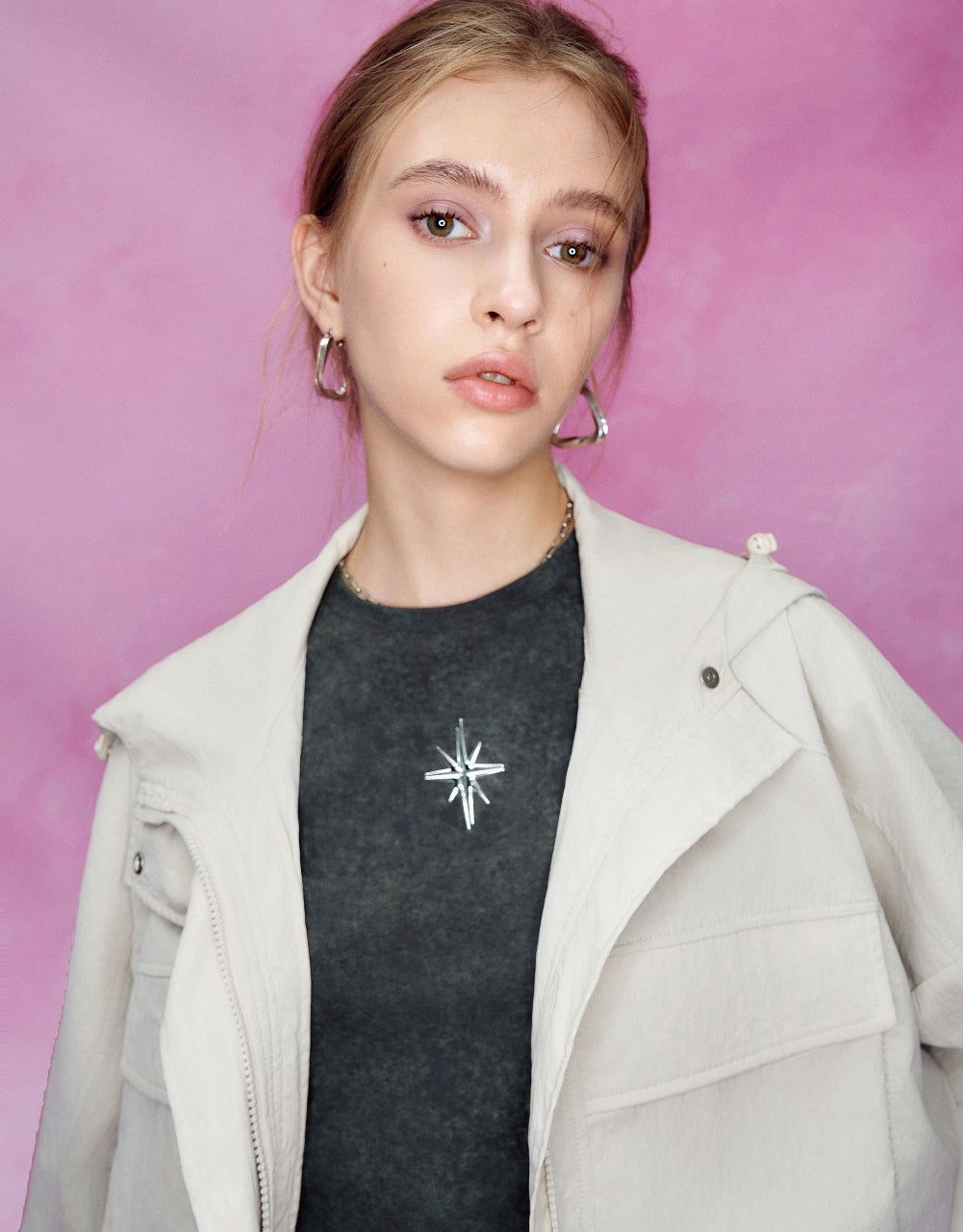 Pressed Button Raglan Sleeve Jacket sold by Urban Revivo product image thumbnail 5