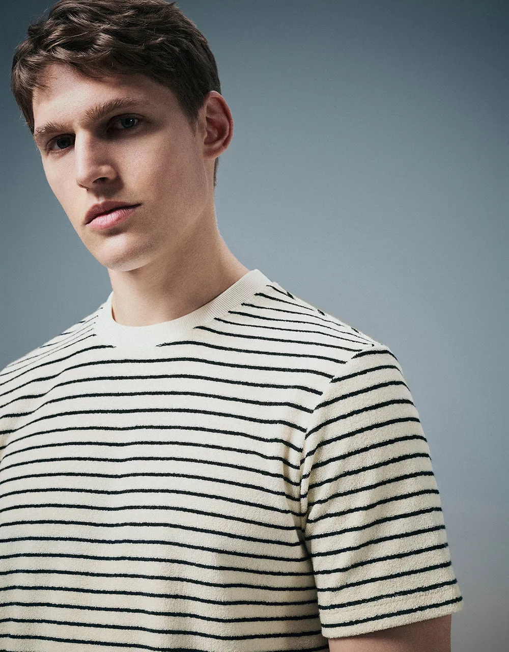 Striped Crew Neck T-Shirt sold by Urban Revivo product image thumbnail 4