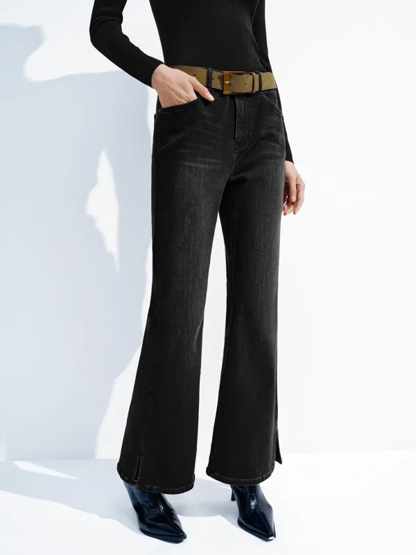 Belted Flare Leg Jeans sold by Urban Revivo