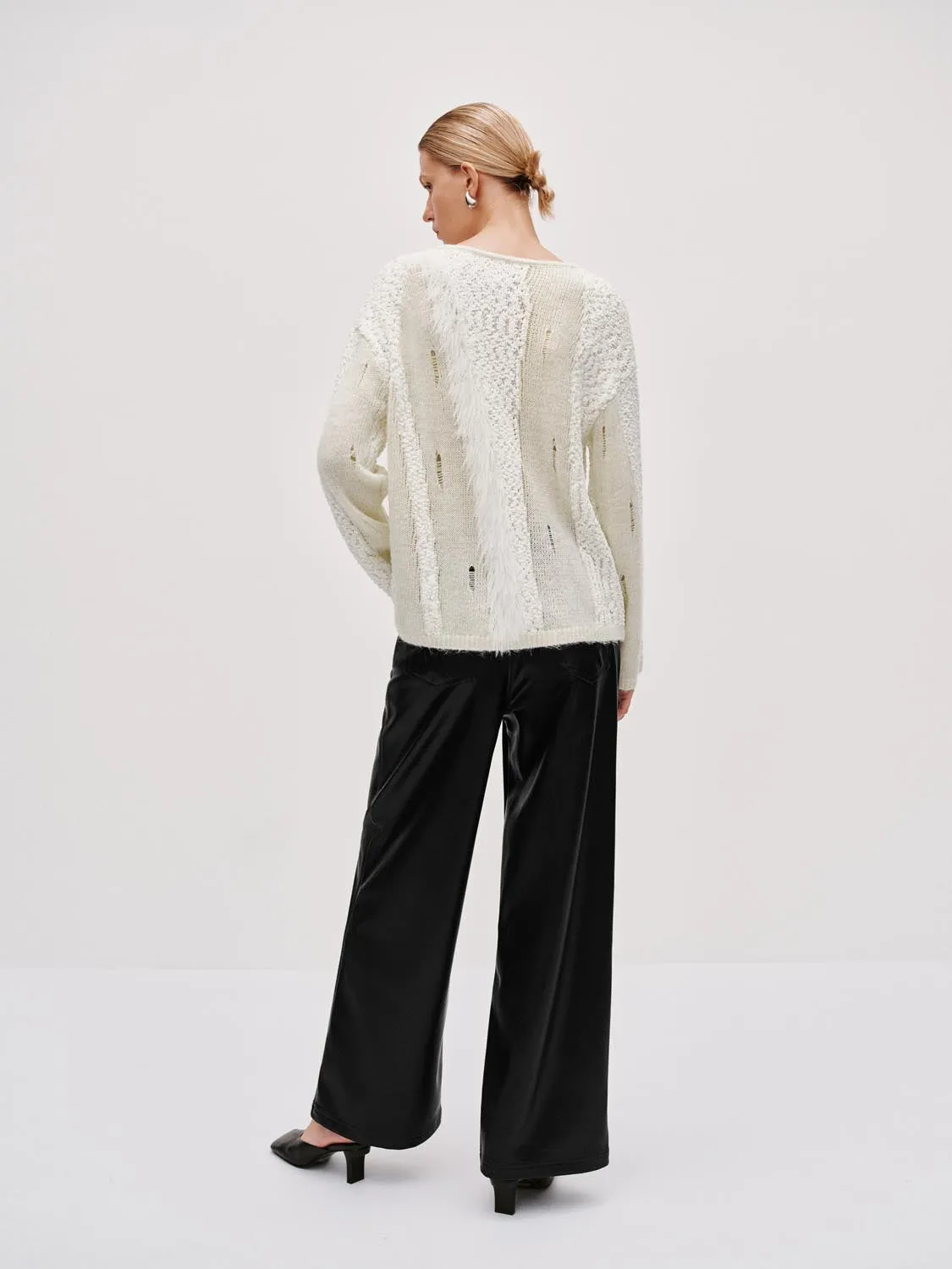 Faux Leather Wide Leg Pants sold by Urban Revivo product image thumbnail 4