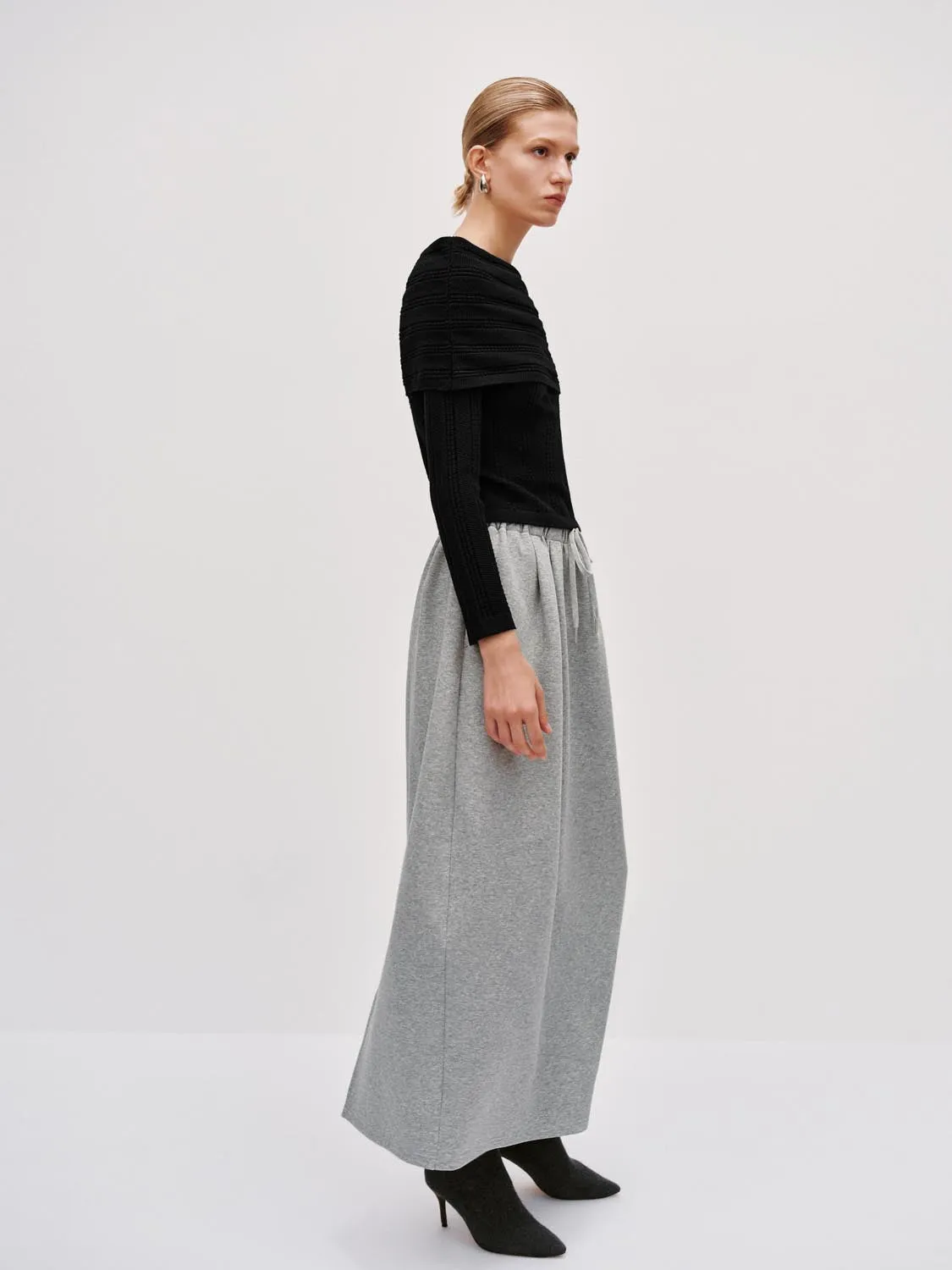 Off Shoulder Long Sleeve Knitted T-Shirts sold by Urban Revivo product image thumbnail 5