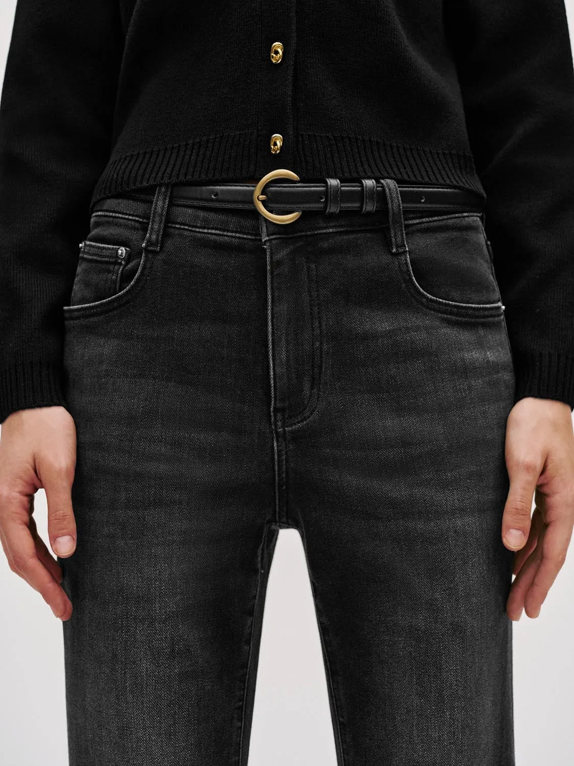 Belted Flare Leg Jeans sold by Urban Revivo product image thumbnail 5