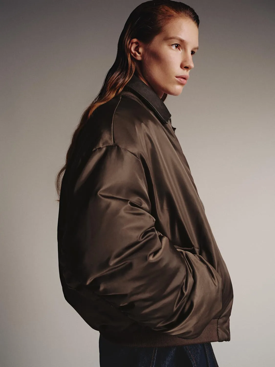Bubble Hem Down Bomber Jackets sold by Urban Revivo product image thumbnail 2