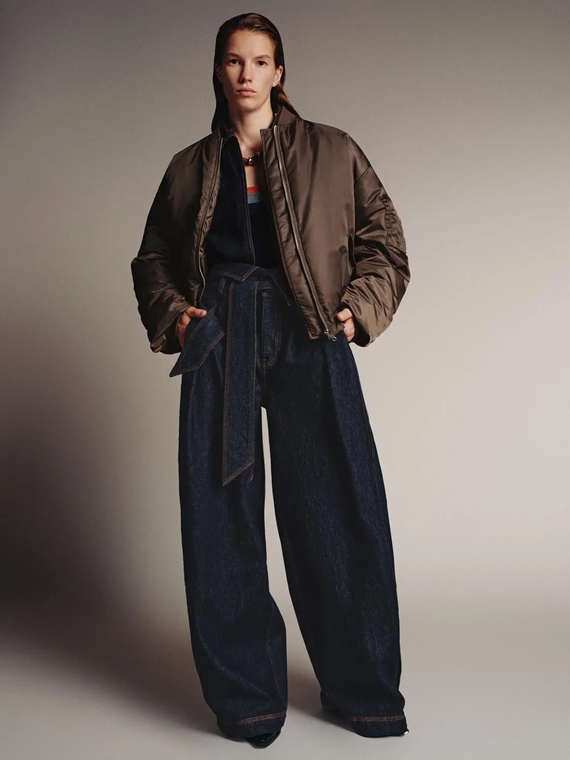 Bubble Hem Down Bomber Jackets sold by Urban Revivo product image thumbnail 4