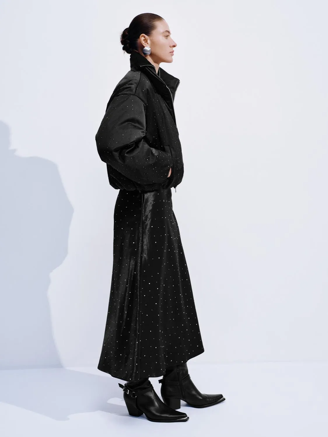 High Neck Polka Dot Down Jacket sold by Urban Revivo product image thumbnail 5