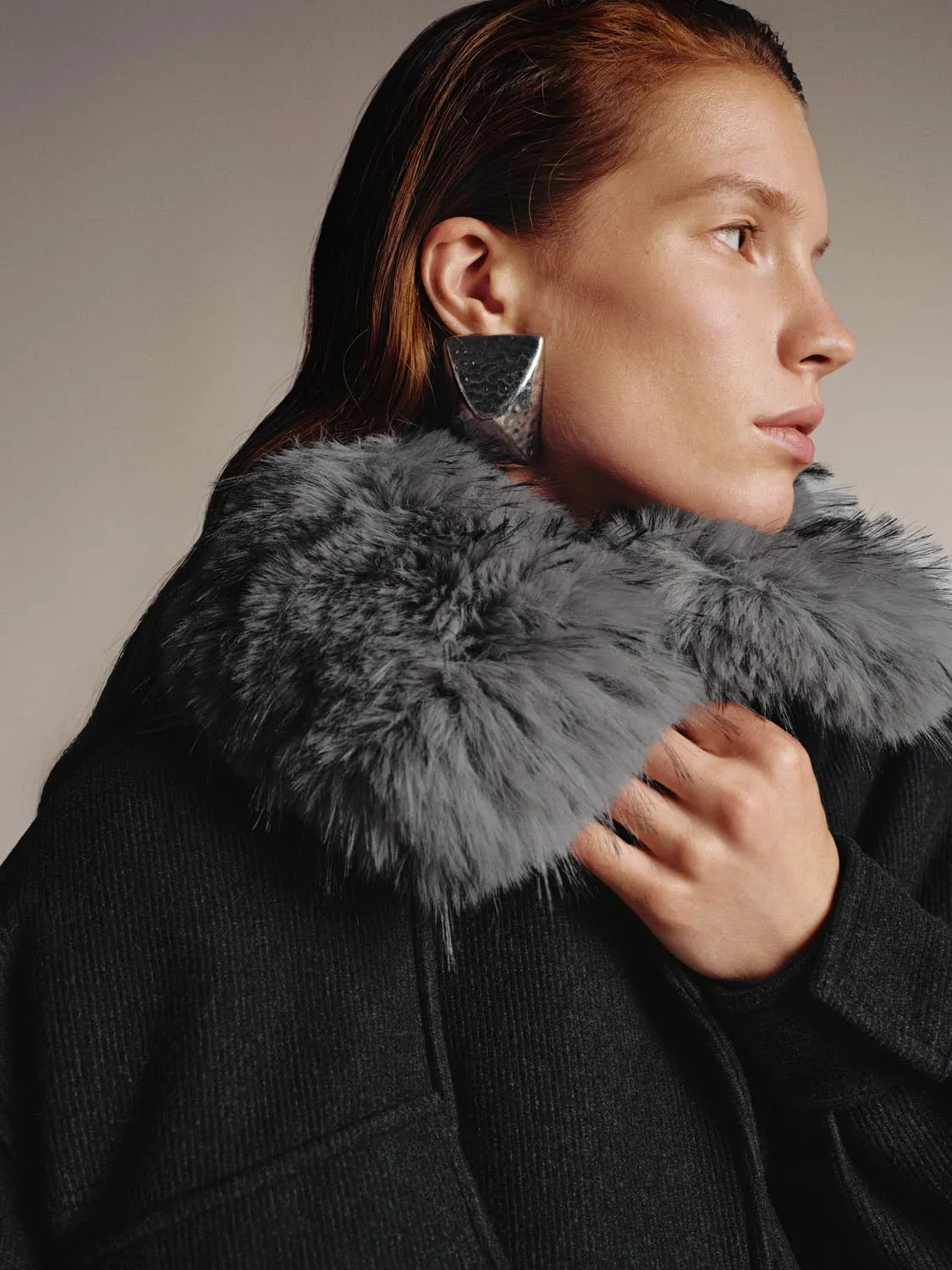 Faux Fur Collar Bomber Jackets sold by Urban Revivo product image thumbnail 3