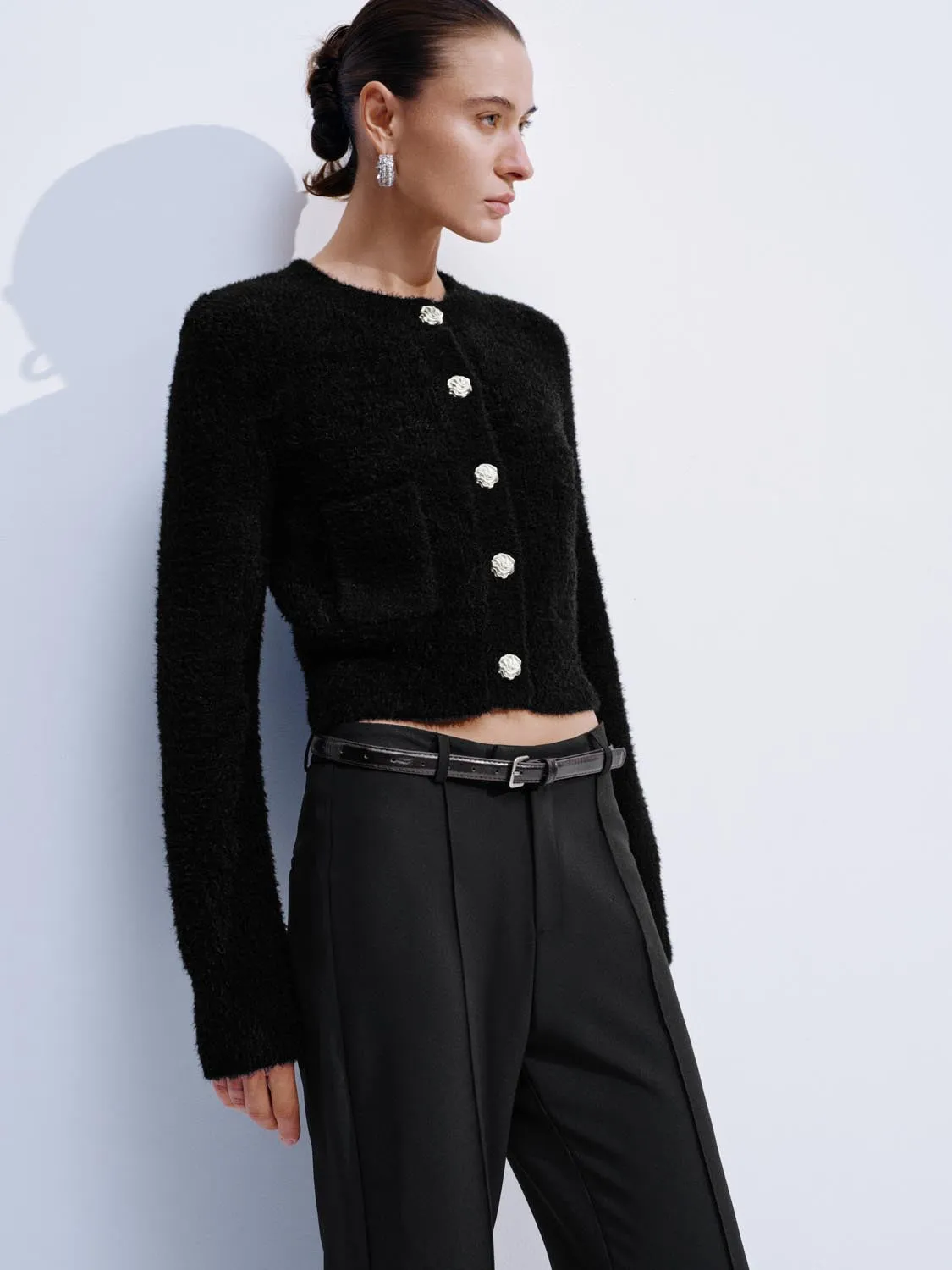 Fluffy Patch Pockets Knitted Cardigans sold by Urban Revivo product image thumbnail 2