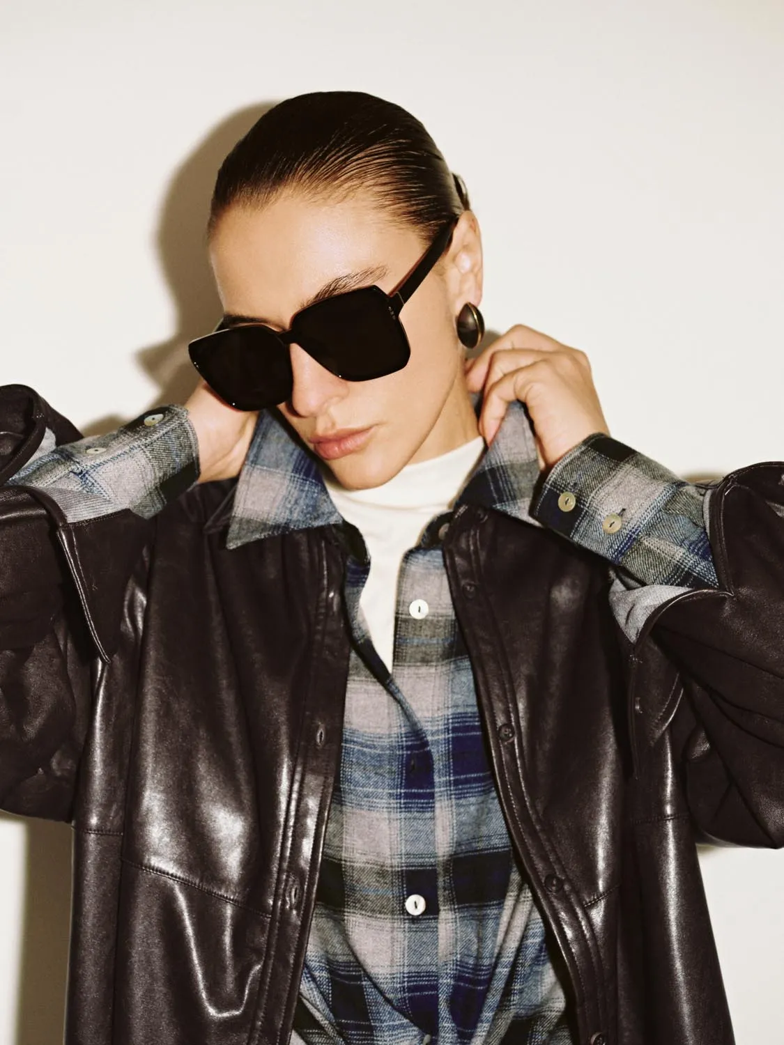 Loose Fit Faux Leather Shirts sold by Urban Revivo product image thumbnail 3