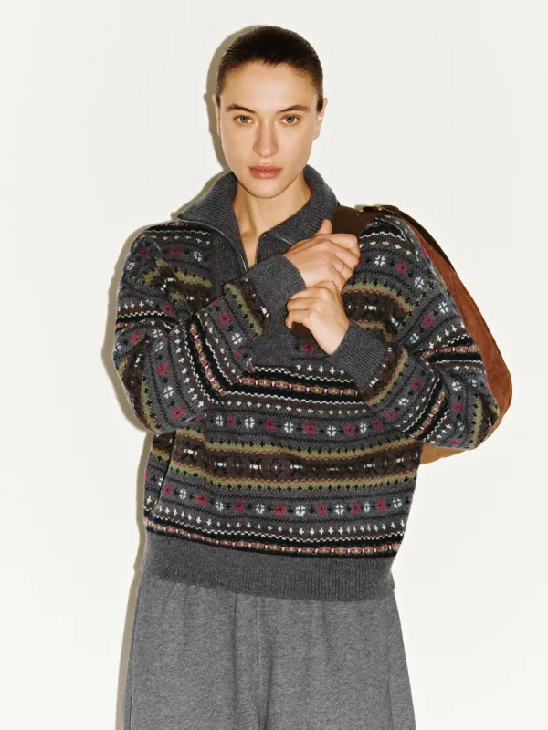 Striped Intarsia Long Sleeve Knitted T-Shirts sold by Urban Revivo