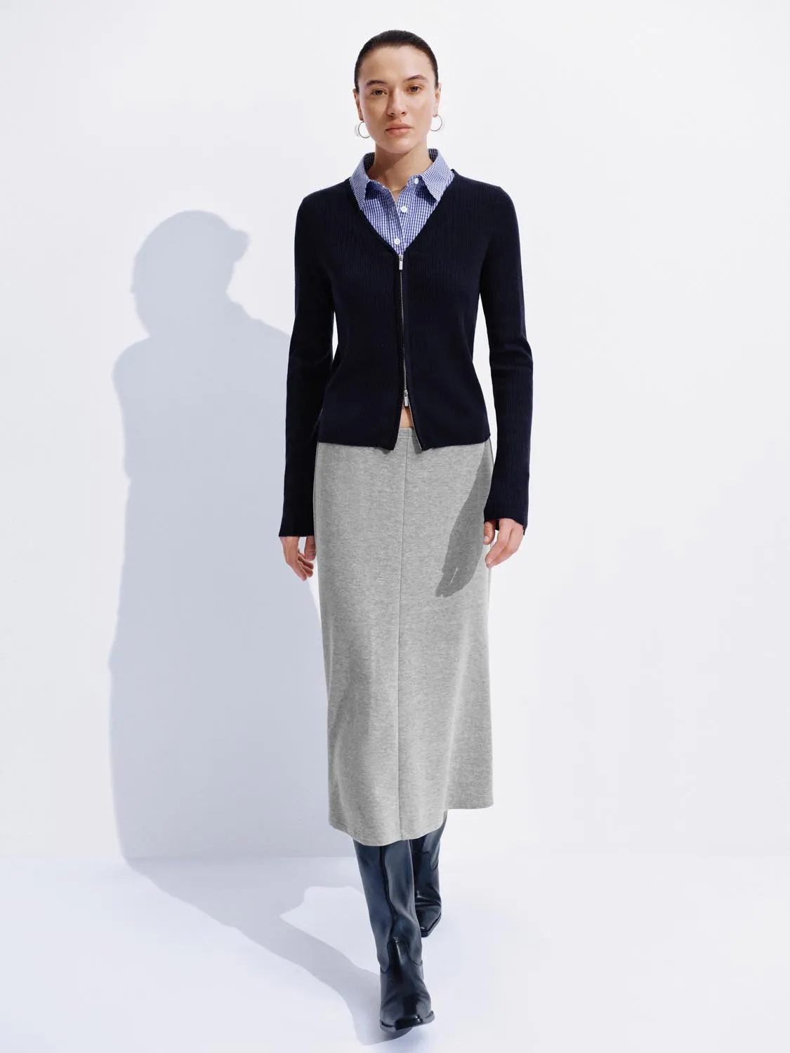 2 In 1 Zip Up Knitted Cardigans sold by Urban Revivo product image thumbnail 4