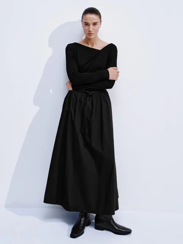 Draped Belted Long Sleeve Midi Dresses sold by Urban Revivo