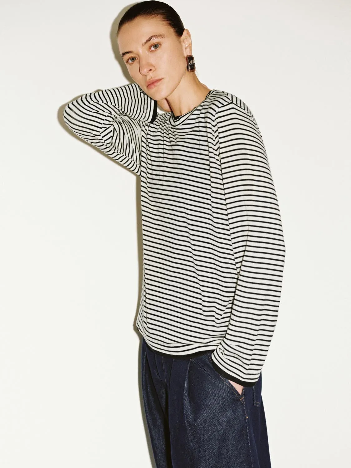 Striped Long Sleeve T-Shirts sold by Urban Revivo product image thumbnail 3